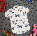 Men Regular, Super Slim Fit Printed Ribbed Collar Casual Shirt - Dynadrops.In