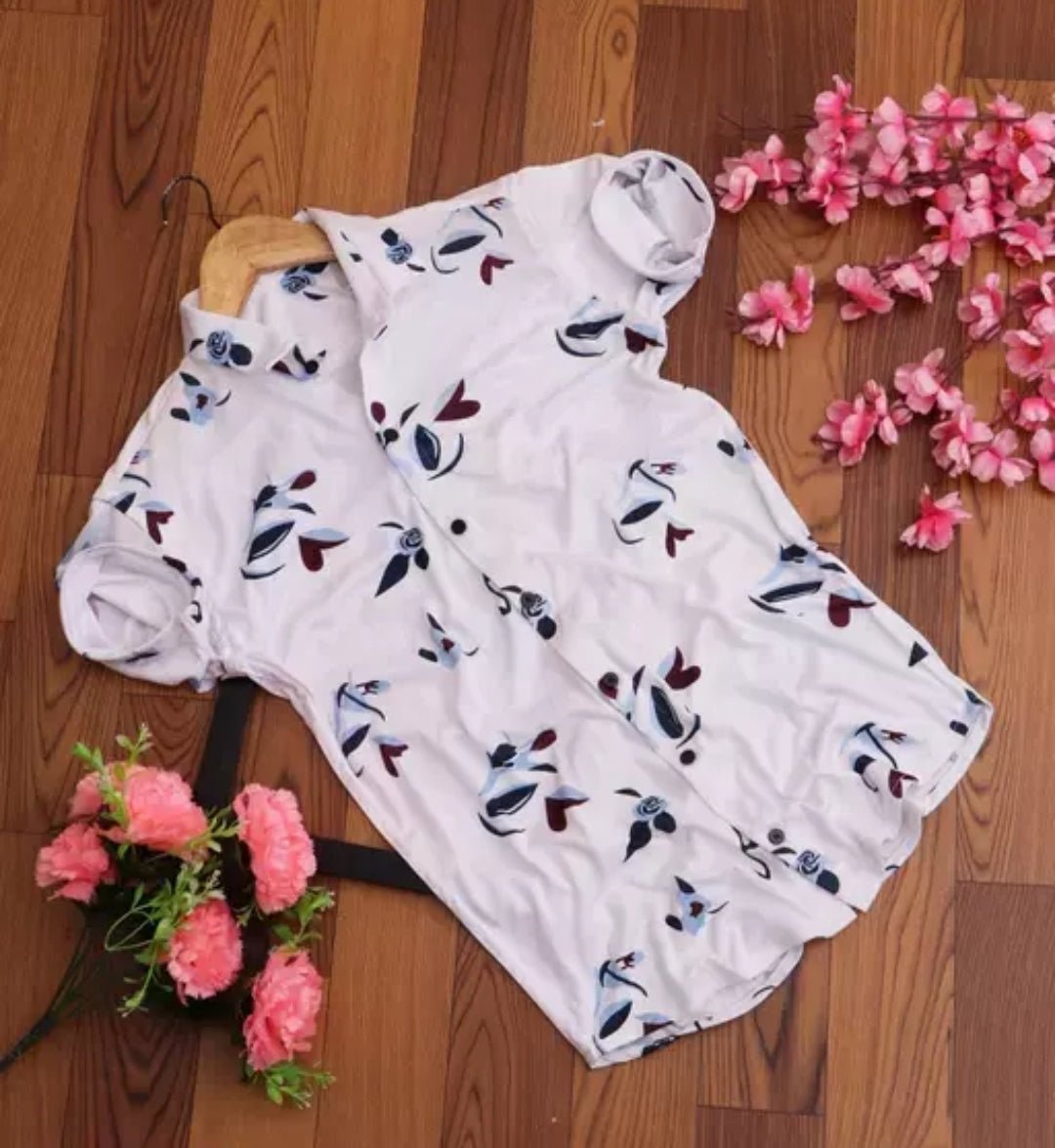 Men Regular, Super Slim Fit Printed Ribbed Collar Casual Shirt - Dynadrops.In