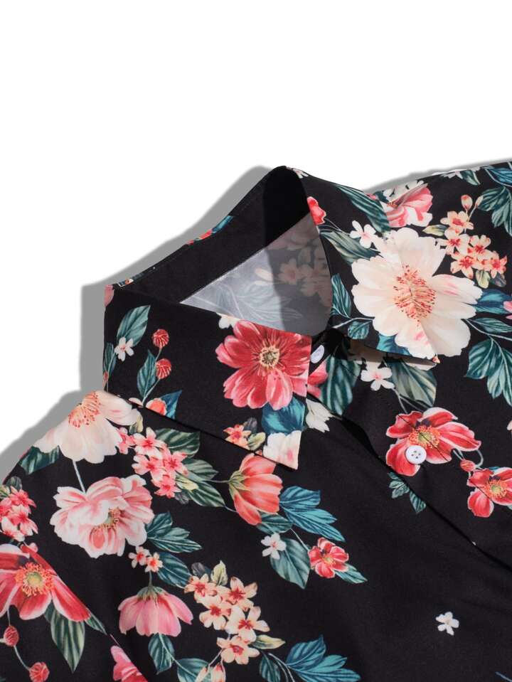 Men Regular, Super Slim Fit Printed Ribbed Collar Casual Shirt - Dynadrops