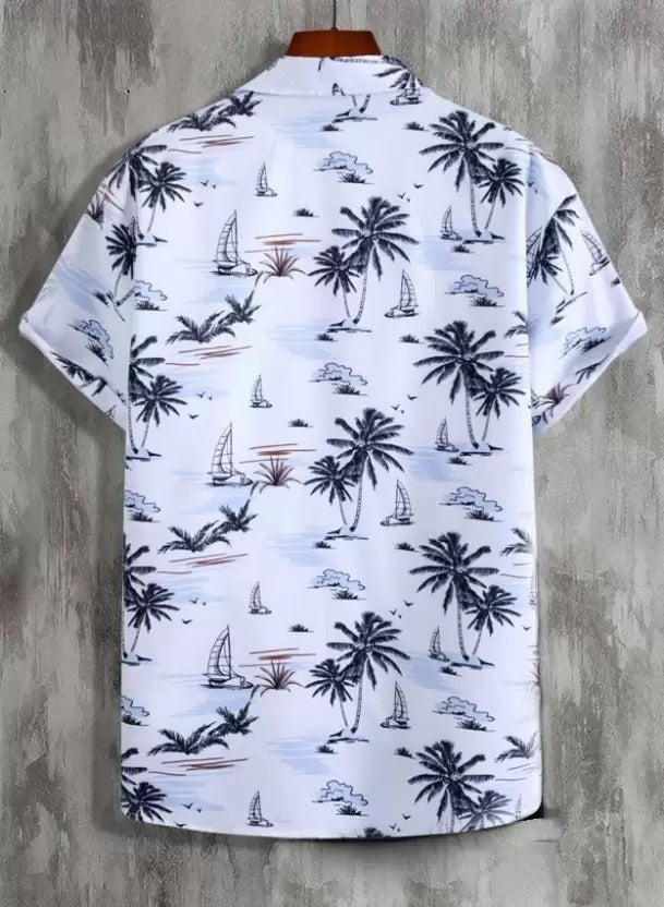 Men Regular, Super Slim Fit Printed Ribbed Collar Casual Shirt - Dynadrops.In