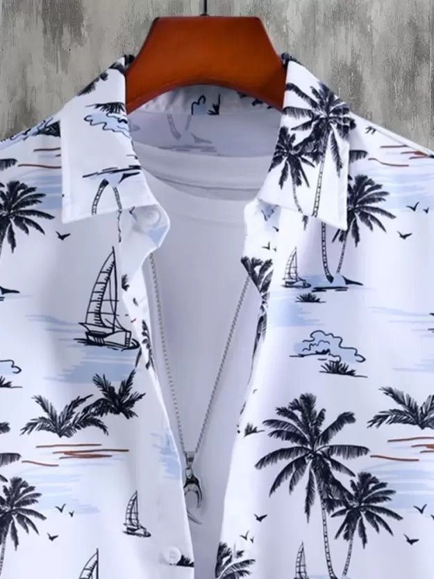 Men Regular, Super Slim Fit Printed Ribbed Collar Casual Shirt - Dynadrops.In