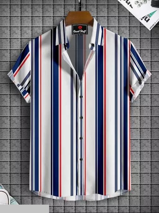 Men Regular, Super Slim Fit Striped Casual Shirt - Dynadrops