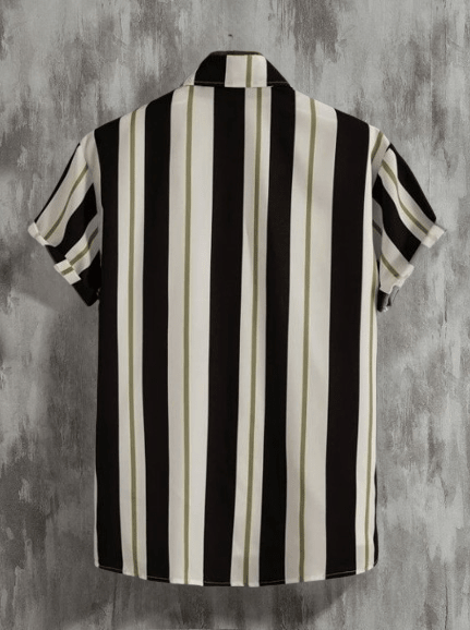 Men Regular, Super Slim Fit Striped Cut Away Collar Casual Shirt - Dynadrops.In