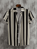 Men Regular, Super Slim Fit Striped Cut Away Collar Casual Shirt - Dynadrops.In