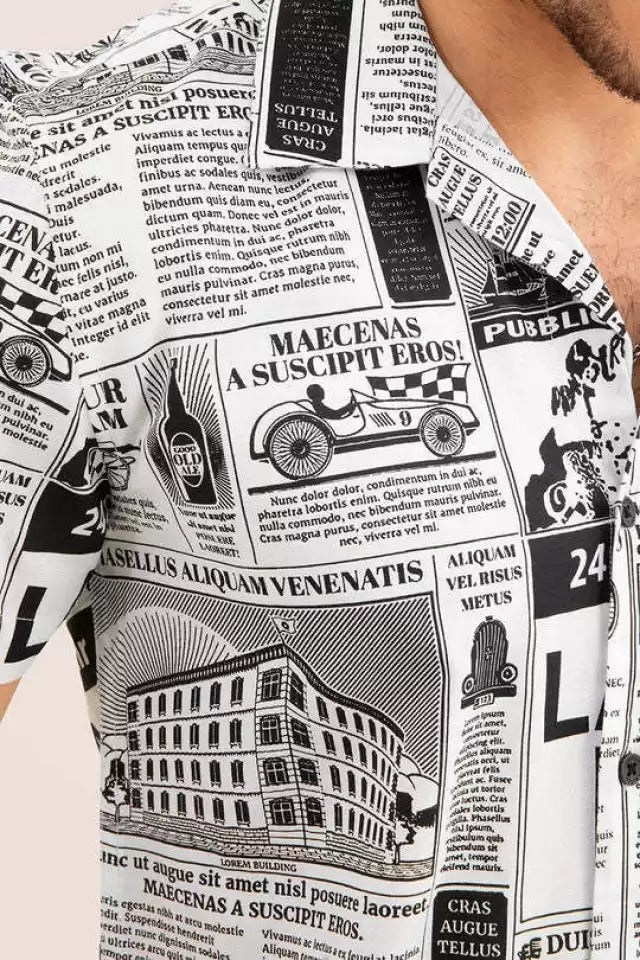 Men Slim Fit Printed Casual Shirt - Dynadrops