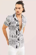 Men Slim Fit Printed Casual Shirt - Dynadrops