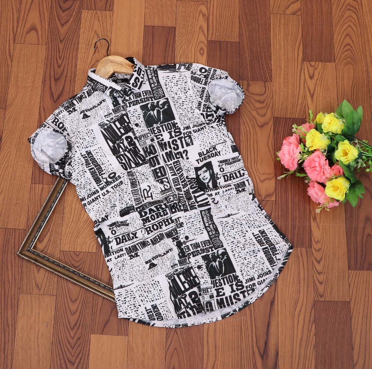 Men Slim Fit Printed Casual Shirt - Dynadrops
