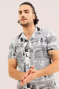 Men Slim Fit Printed Casual Shirt - Dynadrops