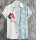 Men Slim Fit Printed Spread Collar Casual Shirt - Dynadrops