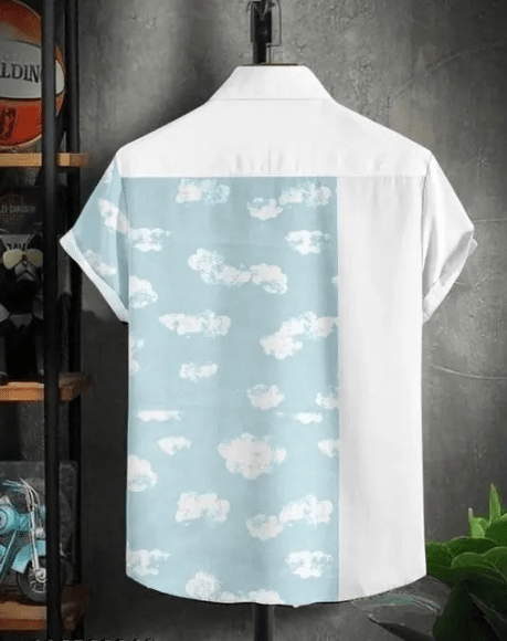 Men Slim Fit Printed Spread Collar Casual Shirt - Dynadrops