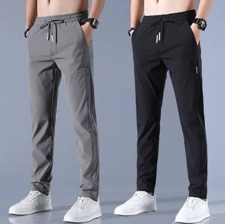Men Solid Track Pants ( Pack Of 2 ) - Dynadrops