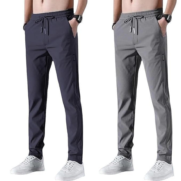 Men’s Lycra Solid Track Pants Combo (Pack of 2) - Dynadrops