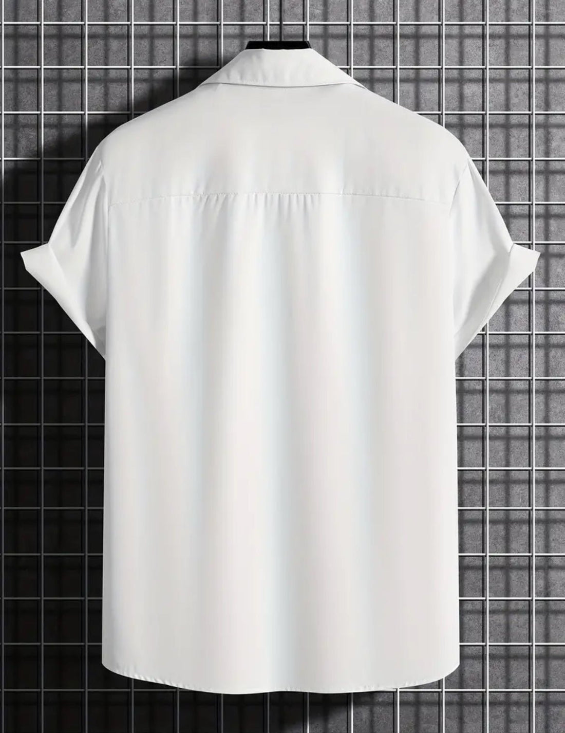 Men's Regular Fit Printed Ribbed Collar Casual Shirt with Premium Cotton Blend Fabric - Dynadrops