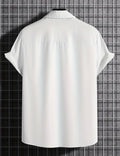 Men's Regular Fit Printed Ribbed Collar Casual Shirt with Premium Cotton Blend Fabric - Dynadrops