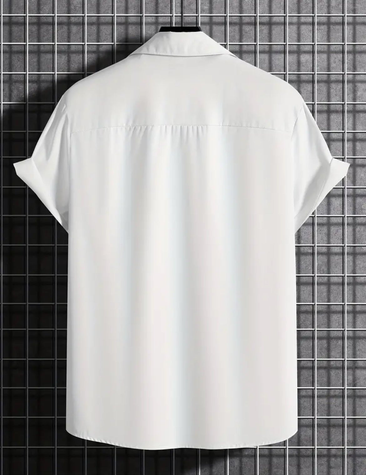 Men's Regular Fit Printed Ribbed Collar Casual Shirt with Premium Cotton Blend Fabric - Dynadrops