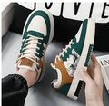 Men’s Stylish Casual Sneakers – Trendy Color-Block Lace-Up Shoes for Men - Dynadrops