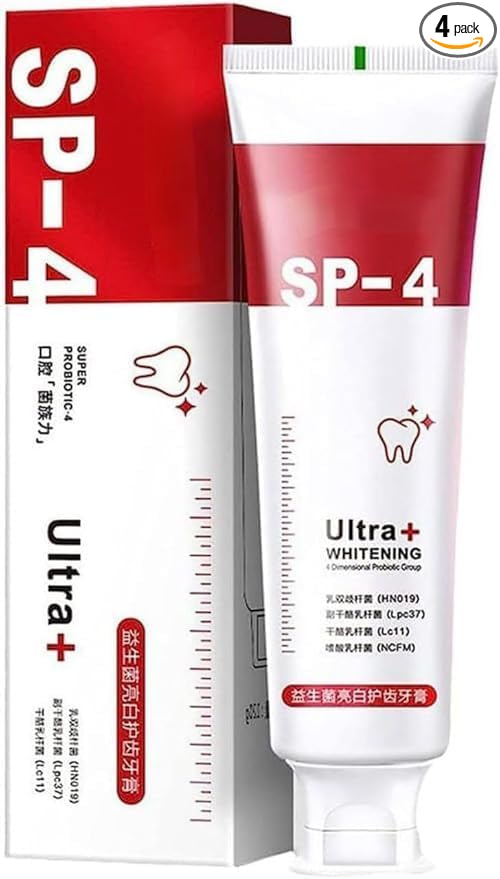 Sp-4 probiotic whitening toothpaste, Teeth Whitener Toothpaste, Natural Tooth Whitener (PACK OF 2) - Dynadrops