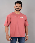 Villain Oversized Tee – Dust Rose - Dynadrops.In
