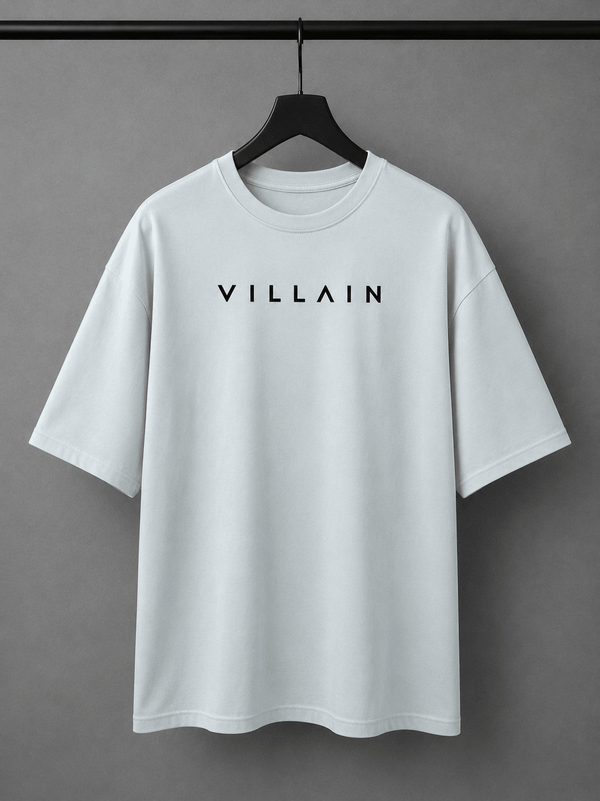 Villain Oversized Tee – Ice Blue - Dynadrops