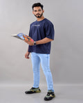 Villain Oversized Tee – Navy - Dynadrops