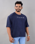 Villain Oversized Tee – Navy - Dynadrops