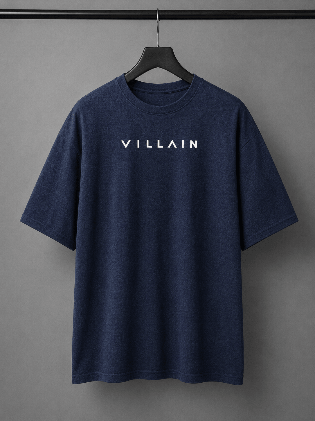 Villain Oversized Tee – Navy - Dynadrops