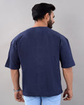 Villain Oversized Tee – Navy - Dynadrops